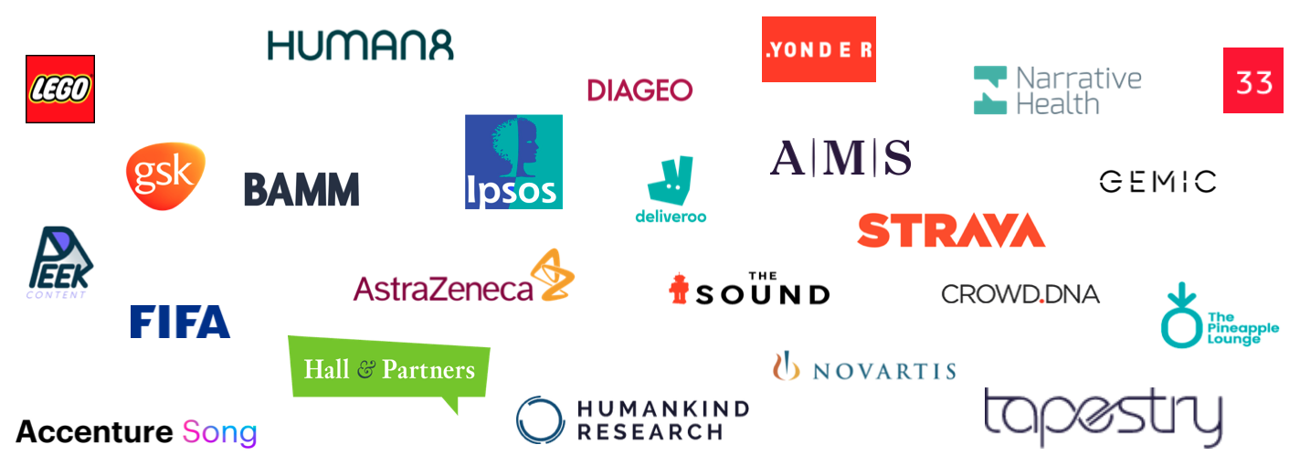 Field Notes customer logos (market research and mobile-ethnography companies)